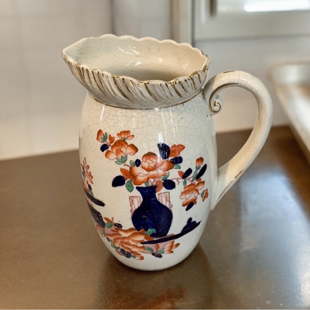 Vintage hand painted pitcher